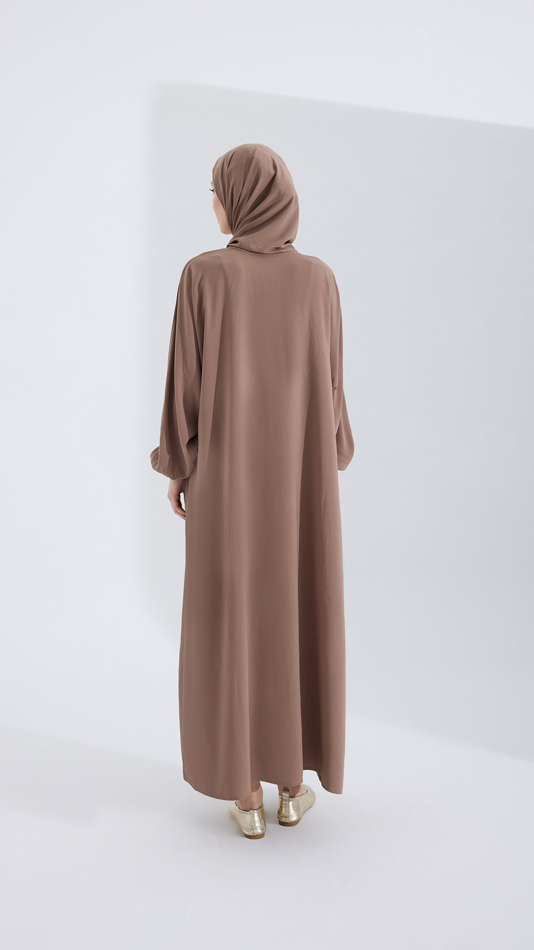 Medine ipeği sade CAMEL abaya